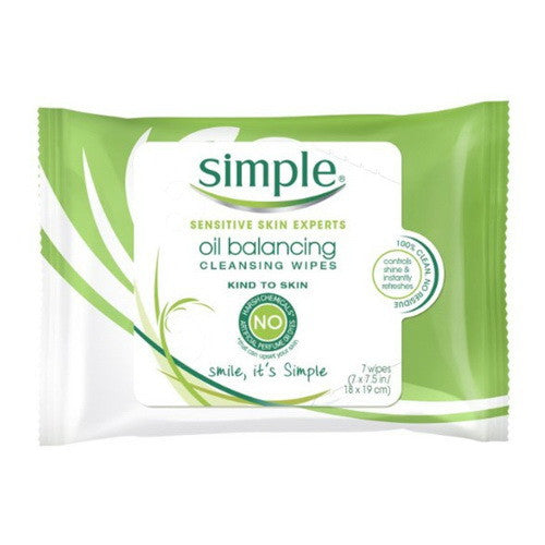 Simple Cleansing Facial Wipes, Kind to Skin, 7 Ea